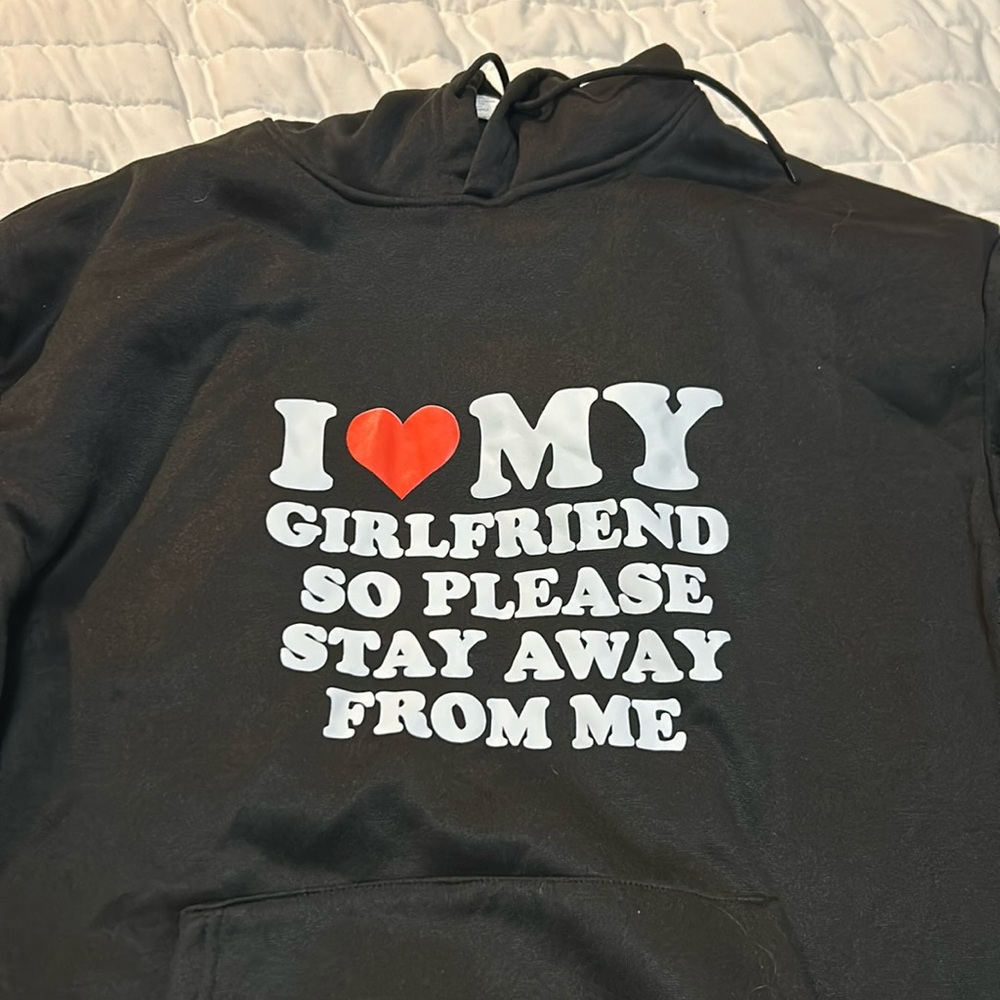 I love my girlfriend hoodie from Temu size M